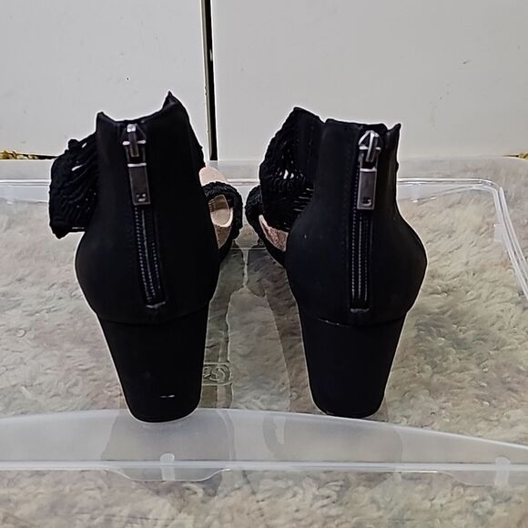 Wedges by Lucky Brand Crocheted Style Black Size 10 - Picture 4 of 9